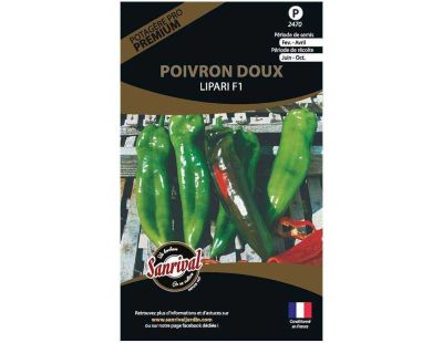 Graines potagères premium poivron (Corne doux Lipari)