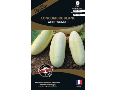 Graines potagères premium Concombre (Blanc White Wonder)