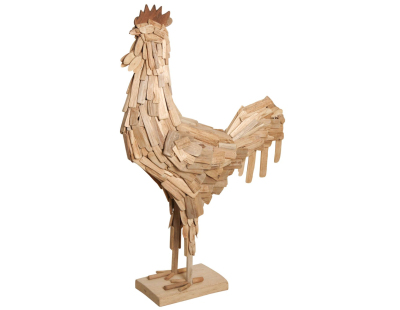 Grand coq bois flotté