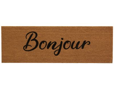 Paillasson grande taille en coco 120 x 40 cm (Bonjour)