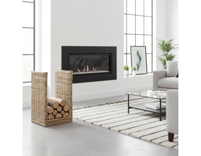 Grand panier à bûches métal et poelet