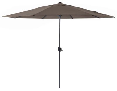 Grand parasol aluminium 3.5 m Roseau (Gris et taupe )