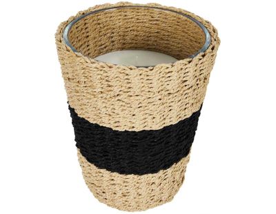 Grande bougie parfumée panier tressé 23 cm