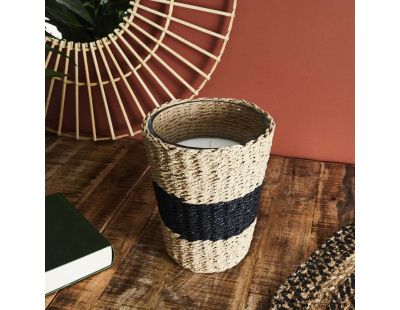 Grande bougie parfumée panier tressé 23 cm