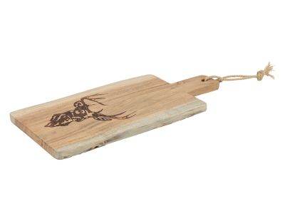 Grande planche à découper en bois d'acacia - Cerf (Petit modèle)