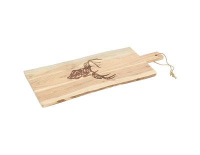 Grande planche à découper en bois d'acacia - Cerf (Grand modèle)