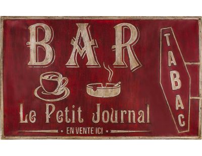 Grande plaque vintage en fer 122,5 x 74 cm (Bar tabac)