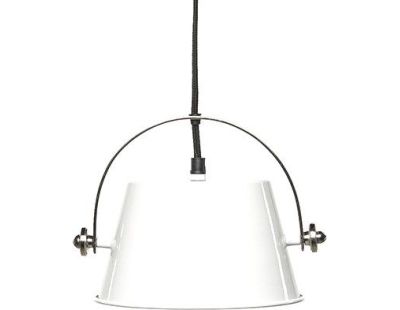 Grande suspension Indus en métal blanc