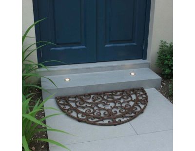 Gratte-pieds paillasson grille en fonte (Demi-cercle)