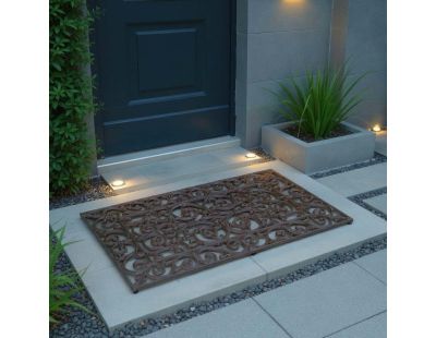 Gratte-pieds paillasson grille en fonte (Rectangle)