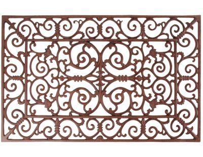 Gratte-pieds paillasson grille en fonte (Rectangle)