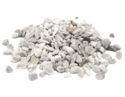 Graviers marbre concassé blanc carrare 50 kg (Lot de 5)