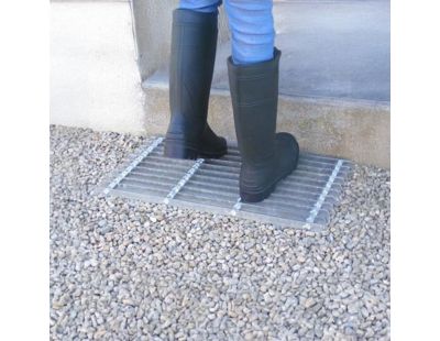 Grille gratte pieds en acier galvanisé 60 x 30 cm