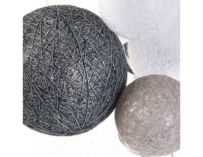 Guirlande lumineuse boules colorées 10 leds multi-tailles (Gris)