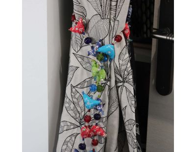 Guirlande oiseaux colorés en tissu 140 cm
