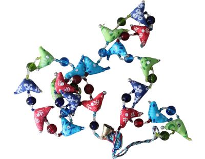 Guirlande oiseaux colorés en tissu 140 cm