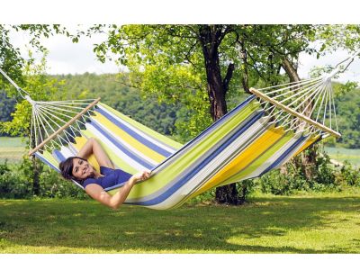 Hamac en coton et polyester avec sac de rangement Tonga (Kolibri)