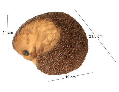 Hérisson dormant en résine 22 cm