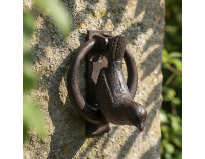 Heurtoir de porte oiseaux en fonte