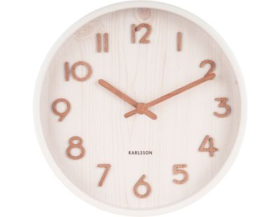 Horloge en bois Pure 22 cm (Blanc)