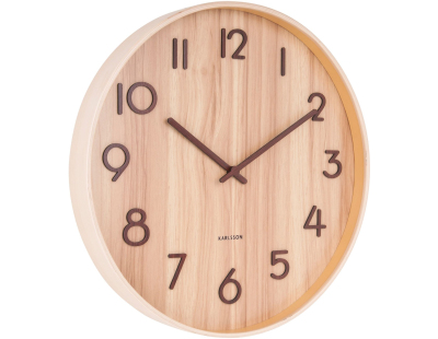 Horloge en bois Pure 40 cm (Naturel)