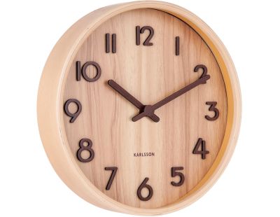Horloge en bois Pure 22 cm (Naturel)