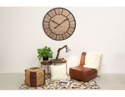 Horloge en bois et métal Industrie
