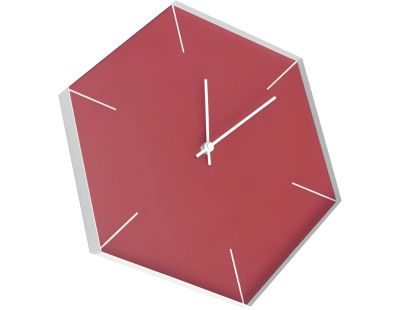 Horloge loft Héxagona 30 x 35 cm (Rouge)