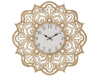 Horloge en mdf Carving 60 x 4.5 cm