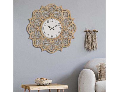 Horloge en mdf Carving 60 x 4.5 cm