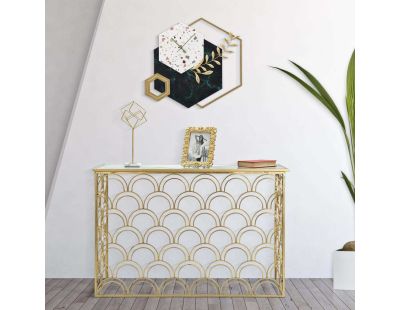 Horloge en métal Hexagon 62 x 4.5 x 62 cm