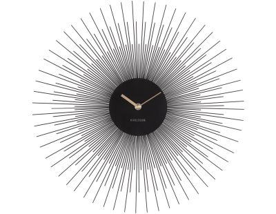 Horloge en métal Peony 45 cm (Noir)