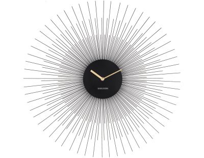 Horloge en métal Peony 60 cm (Noir)