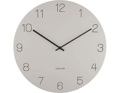 Horloge en métal chiffres gravés Charm (Gris clair)