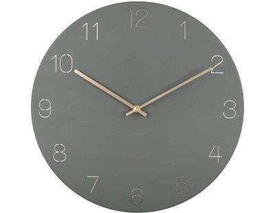 Horloge en métal chiffres gravés Charm (Vert)