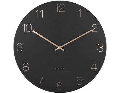 Horloge en métal chiffres gravés Charm (Noir)