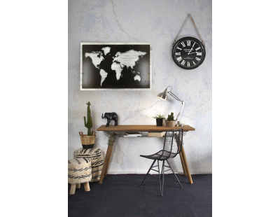 Horloge en métal noir laqué Antiquités de Paris