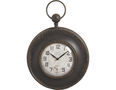 Horloge en métal et verre