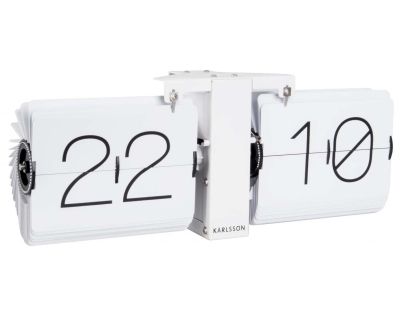 Horloge moderne Flip No Case (Blanc)