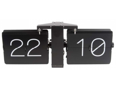 Horloge moderne Flip No Case (Noir)