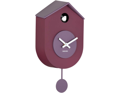 Horloge murale en ABS Grato Cuckoo (Mauve foncé et lavande)