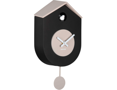 Horloge murale en ABS Grato Cuckoo (Noir et gris clair)