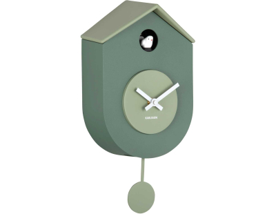 Horloge murale en ABS Grato Cuckoo (Vert jungle et vert jade)