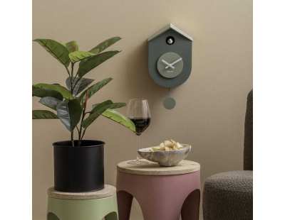 Horloge murale en ABS Grato Cuckoo (Vert jungle et vert jade)