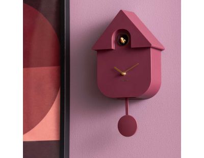 Horloge murale en ABS Modern Cuckoo Oro (Mauve)