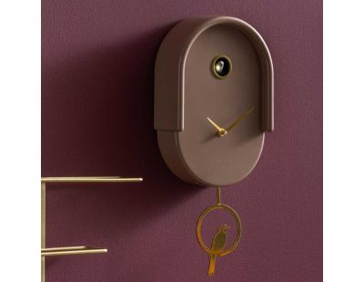 Horloge murale en ABS Tweet (Marron)