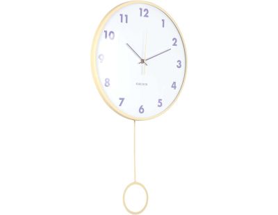 Horloge murale Cheeky Dome Pendulum (Jaune)