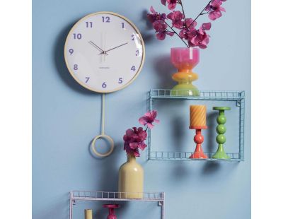 Horloge murale Cheeky Dome Pendulum (Jaune)