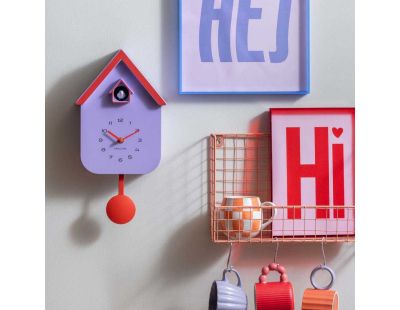 Horloge murale Dupla Color Cuckoo (Violet)