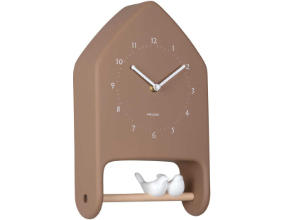 Horloge murale Love Birds (Marron)